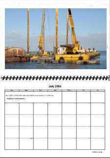 Click to download A4 x 2 size calendar.