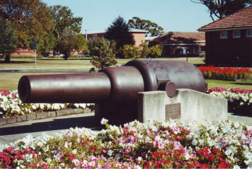  The Second damaged gun at HMAS Cerberus.